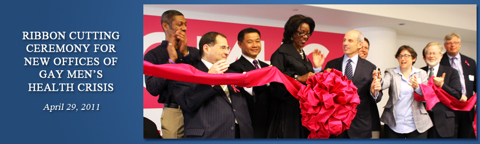 Ribbon cutting ceremony for new offices of Gay Men\'s Health Crisis - April 29, 2011